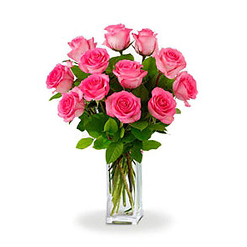 Dozen Pink Roses:Send Roses to Australia
