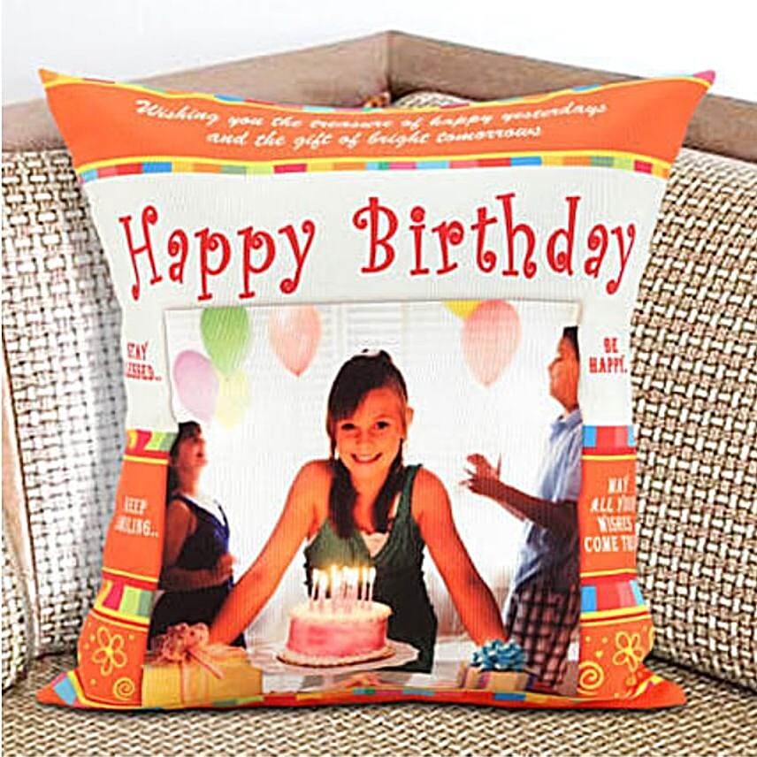 Happy Birthday Personalized Cushion