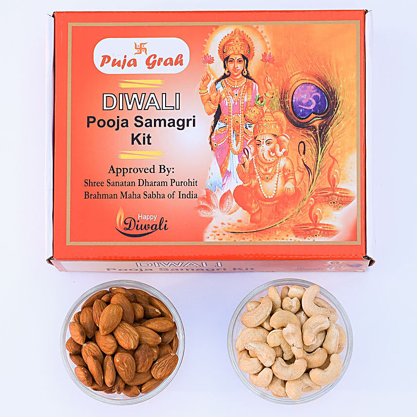 Diwali Puja Samagri With Dry Fruits:Pooja Samagri Boxes to Australia