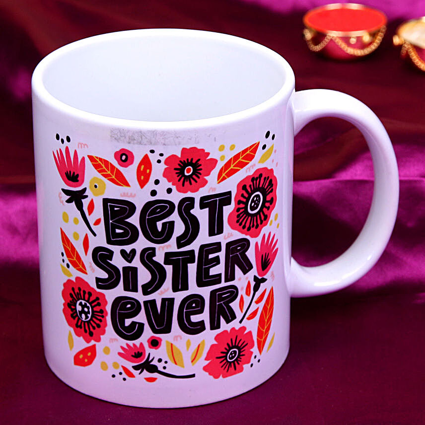 Best Sister Ever White Printed Mug