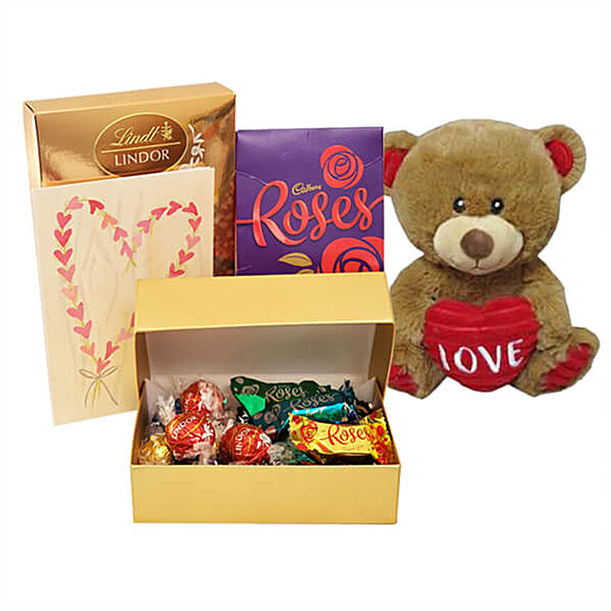 Rose Teddy Lindt:Valentine's Day Gift Delivery in Australia