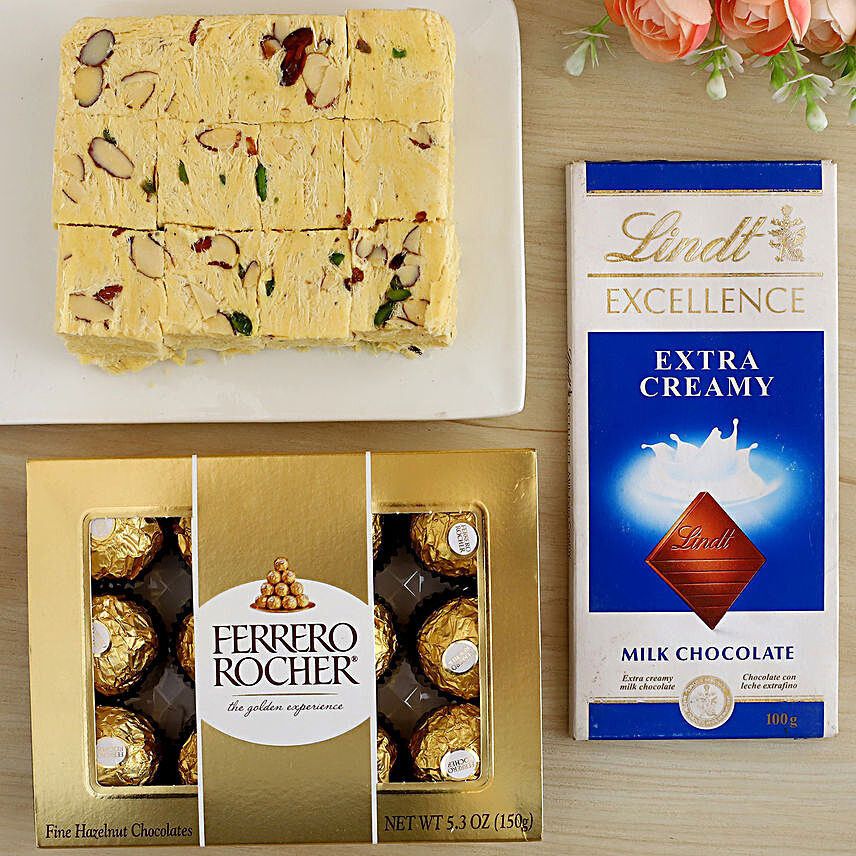 Ferrero Rocher With Lindt And Soan Papdi:Send Sweets to Australia
