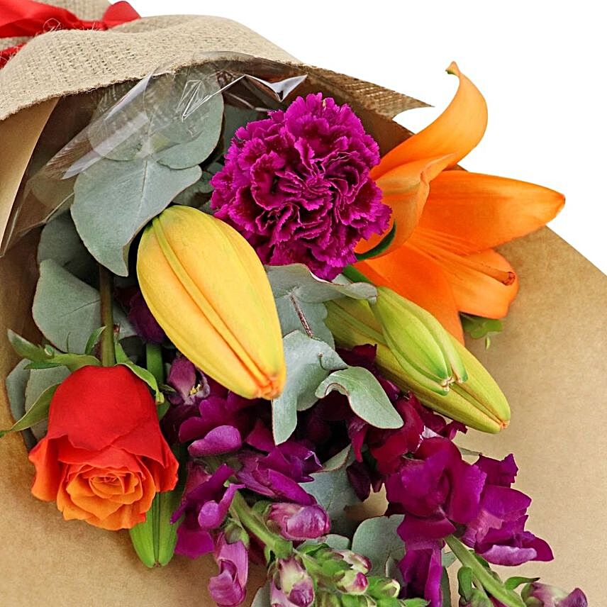 Bright Little Flower Bunch:Send Carnation Flower to Australia