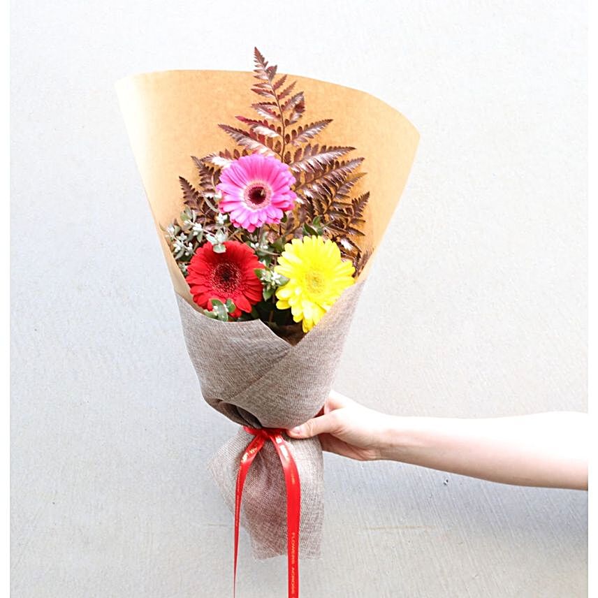 Vibrant Mini Gerberas Bouquet