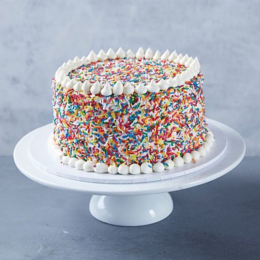 Eggless Rainbow Cake