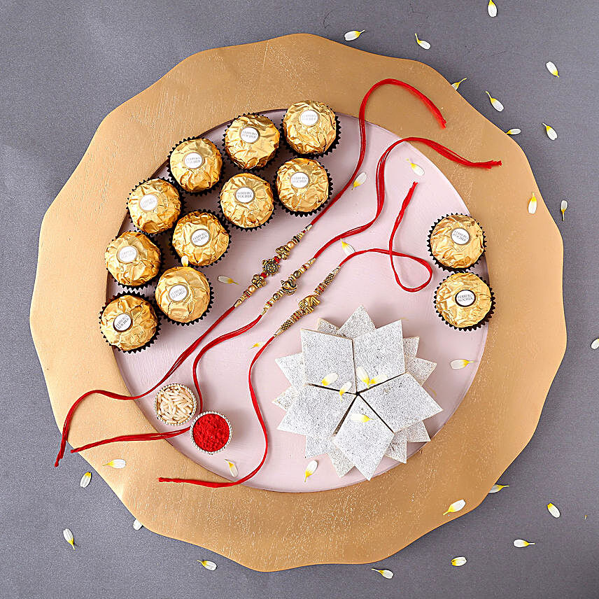 Sneh Feng Shui Rakhis With Kaju Katli & Ferrero Rocher:Send Rakhi Sets to Australia