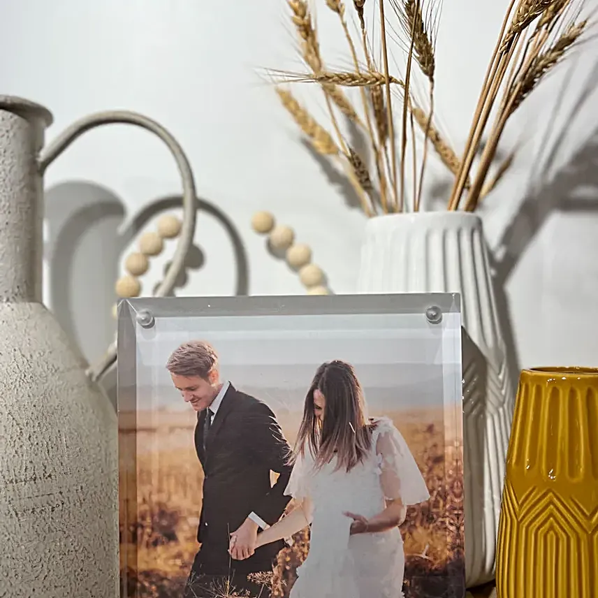 Personalised Minimal Style Acrylic Photo Block
