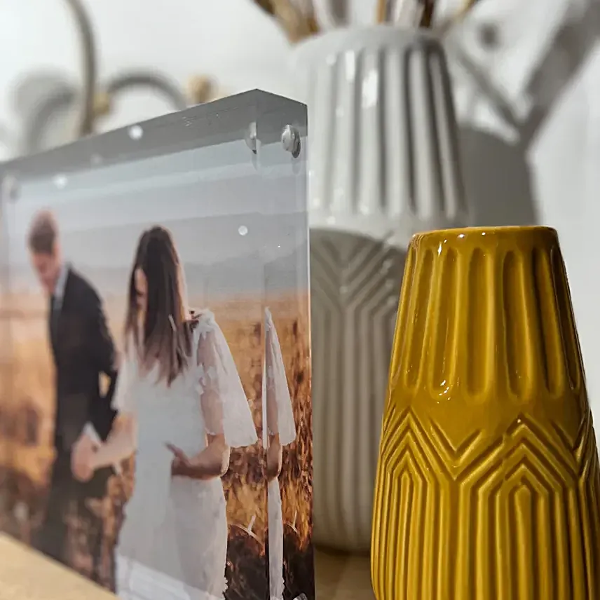 Personalised Minimal Style Acrylic Photo Block