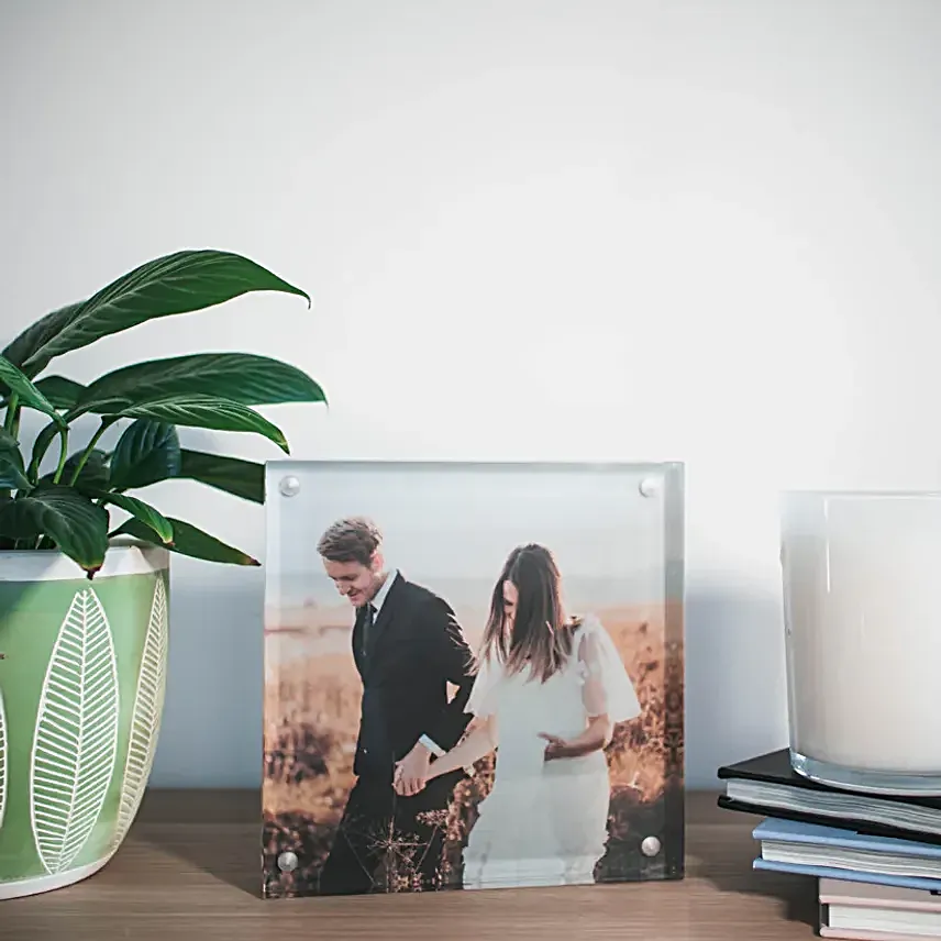 Personalised Minimal Style Acrylic Photo Block