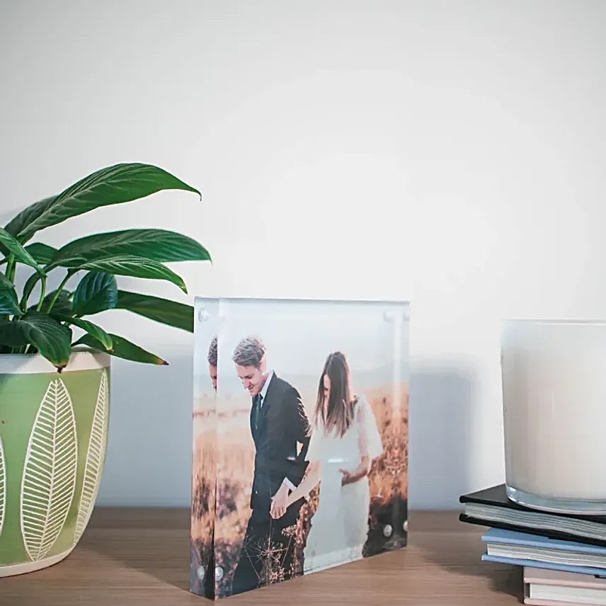Personalised Minimal Style Acrylic Photo Block