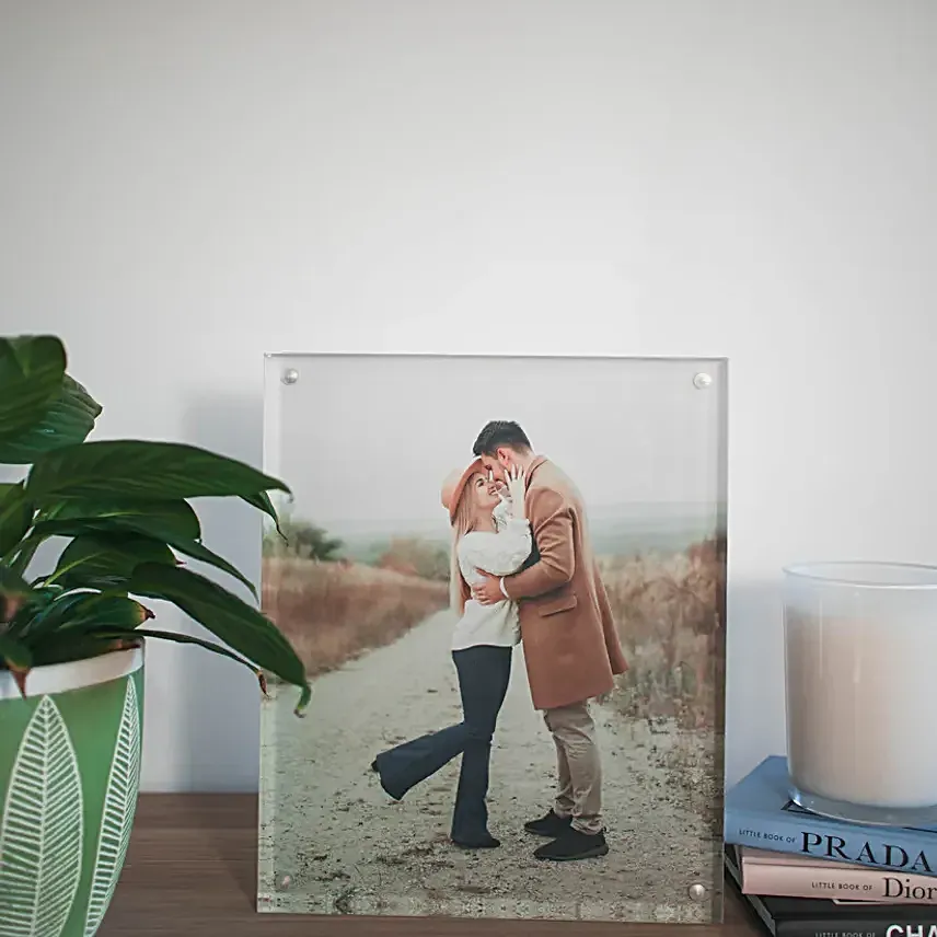 Personalised Signature Style Acrylic Photo Block