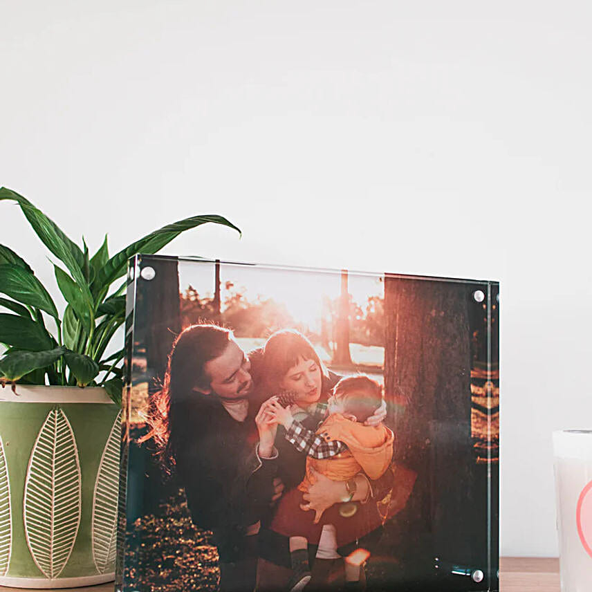 Personalised Signature Style Acrylic Photo Block