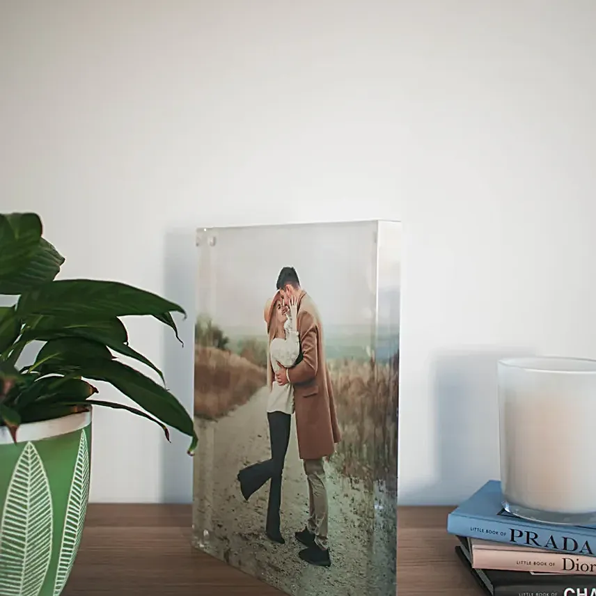 Personalised Signature Style Acrylic Photo Block