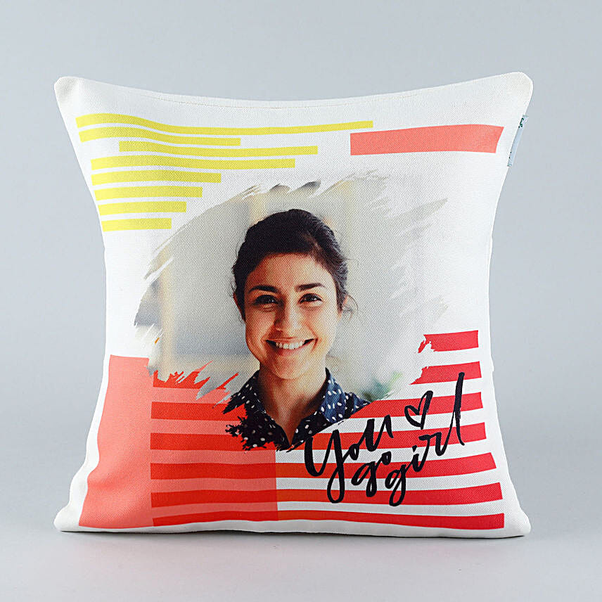 You Go Girl Personalised Womens Day Cushion