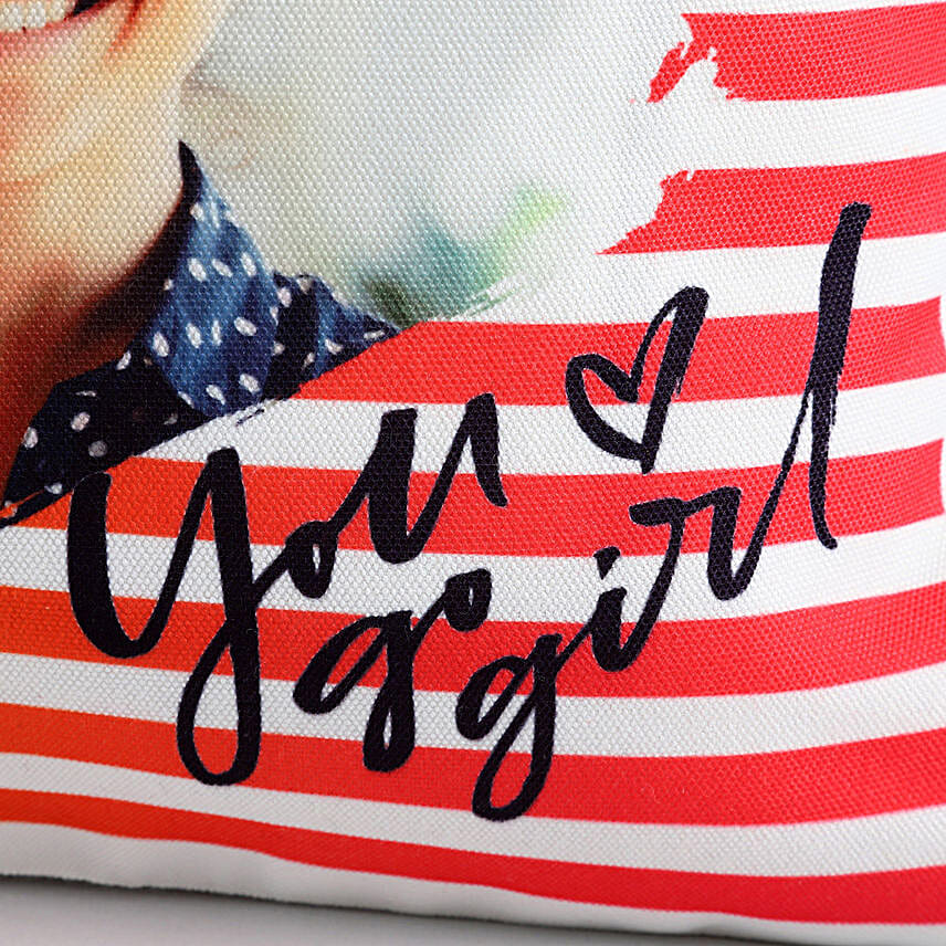 You Go Girl Personalised Womens Day Cushion