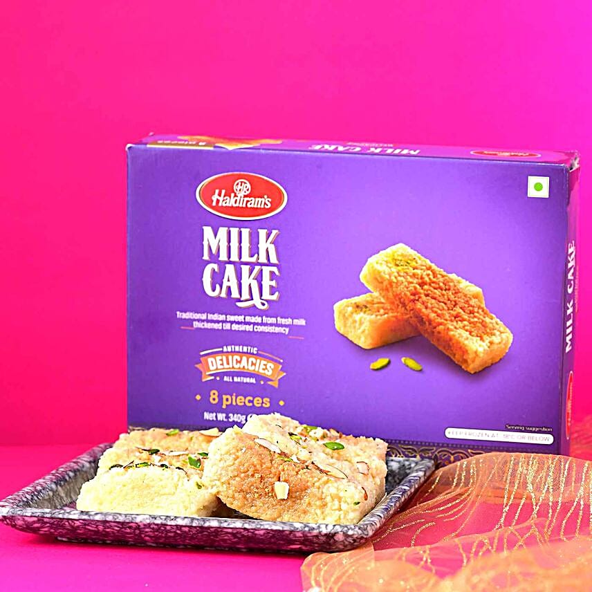 Lord Krishnas Charm Idol N Milk Cake Combo