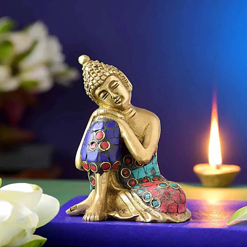 The Resting Buddha Idol N Healthy Dryfruits Combo