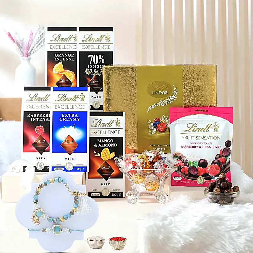 Best of Lindt Chocolatey Gift Hamper for Bhai N Bhabhi