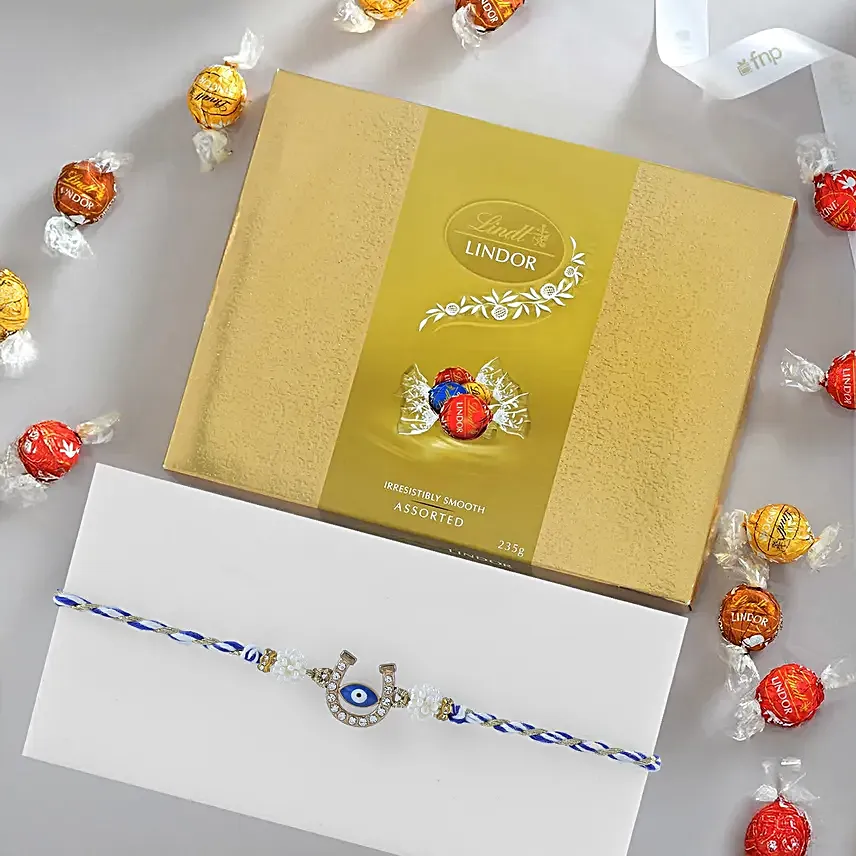 Classic Rakhi N Lindt Chocolate Assortment Gift Box