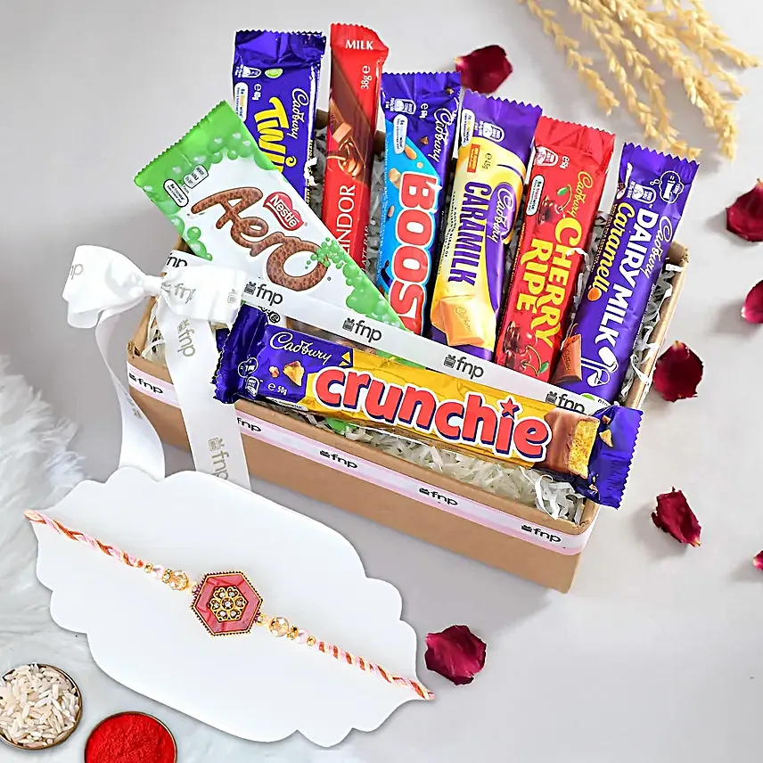 Spider Man Kids Rakhi with Chocolate Treats for Bhai