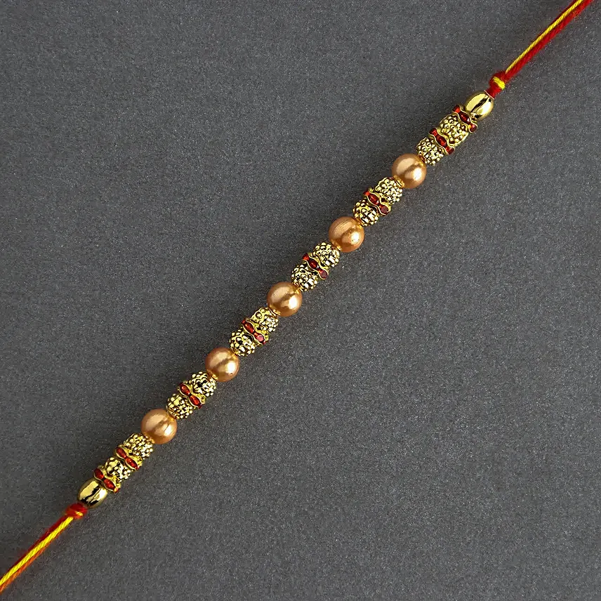 Celestial Beads Serenade Rakhi N Roasted Almonds Gift Set