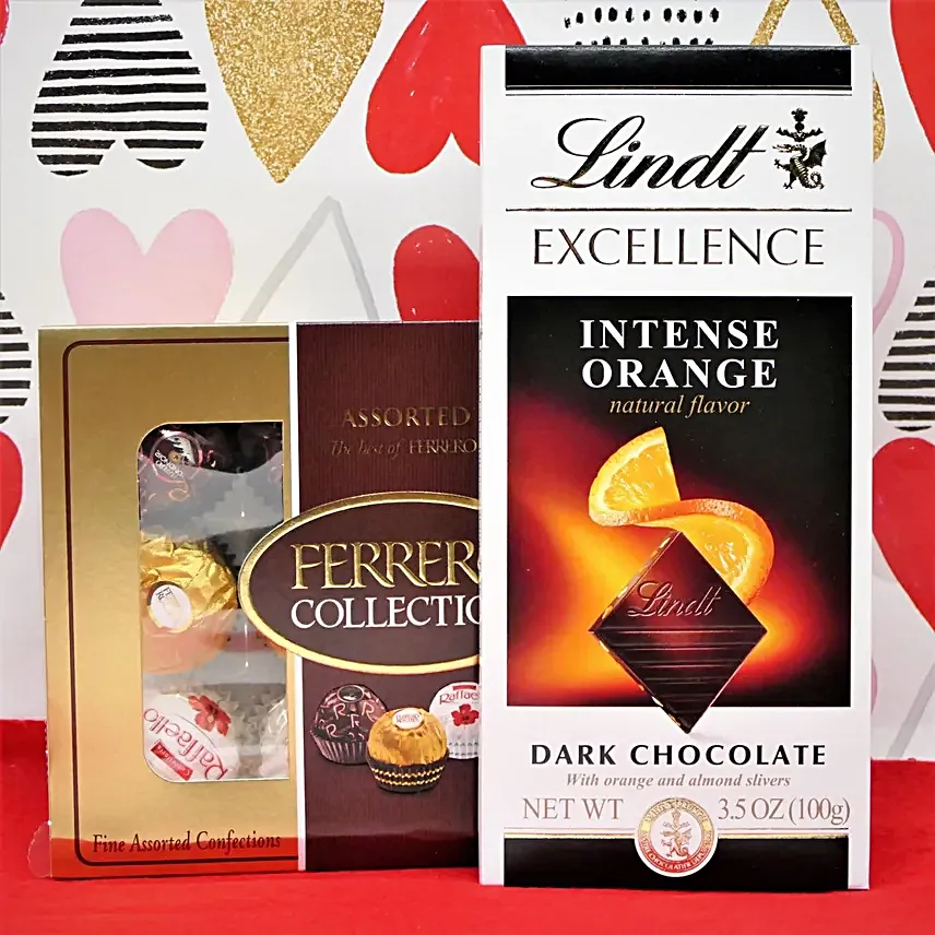 Ferrero Rocher Collection Box And Lindt Orange Combo