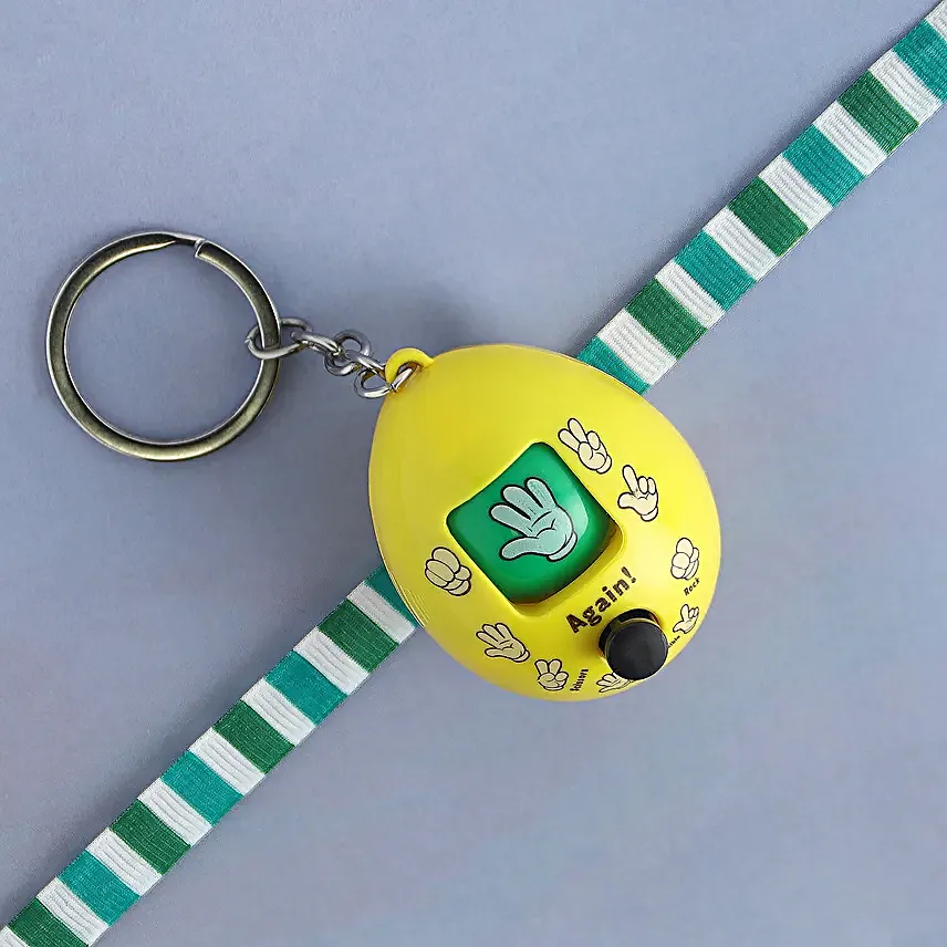 Joyful Rock Paper Scissors Toy Keychain Rakhi N Ferrero Indulgence