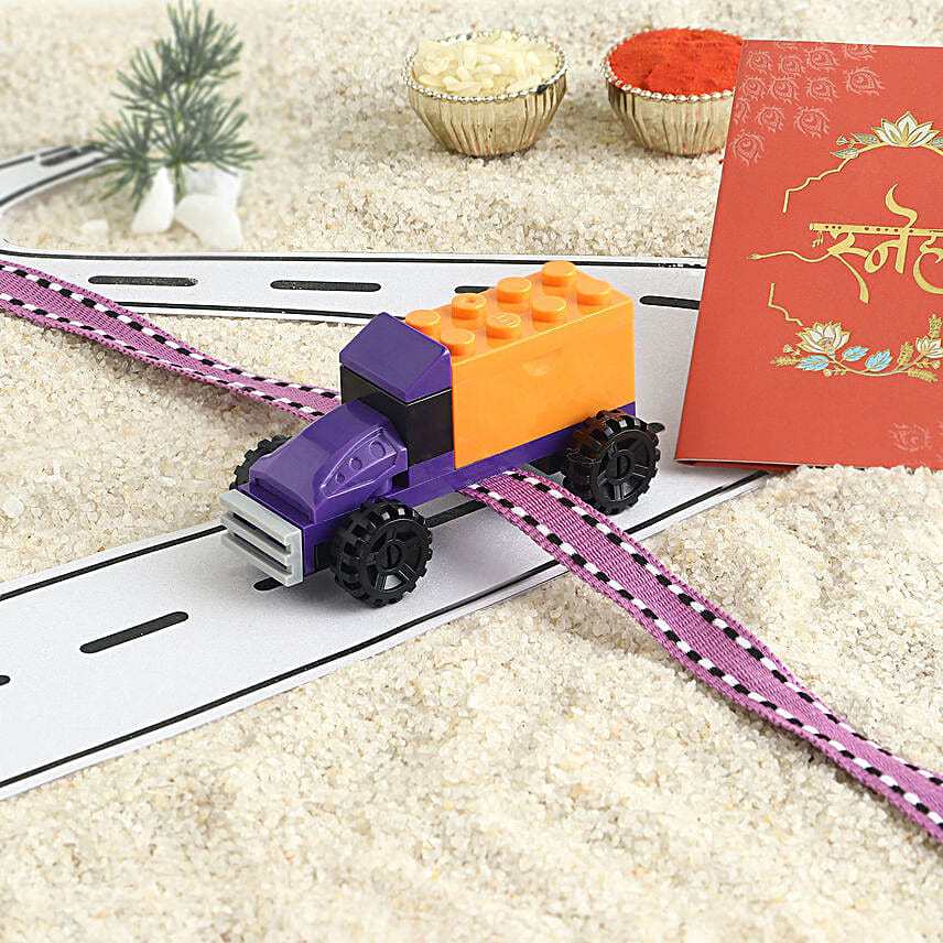 Lego Link Kids Toy Rakhi Purple