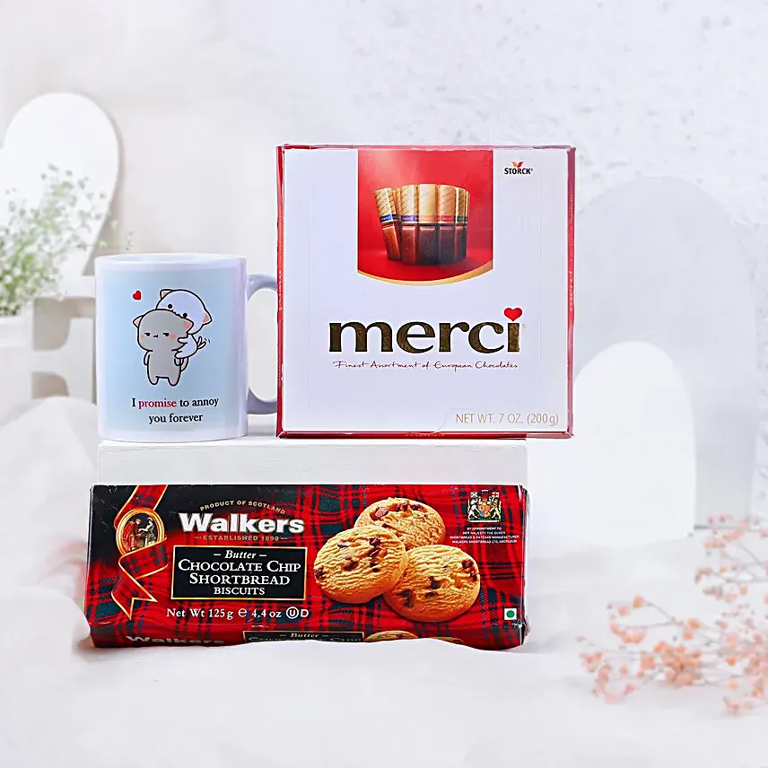Personalised Cute Mug N Sweet Indulgence