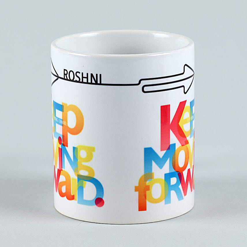 Personalised Keep Moving Forward Mug
