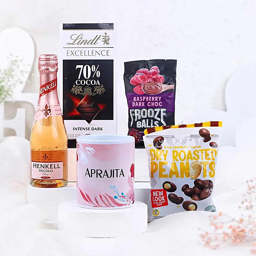 Personalised Mug N Wine Special Gift Combo