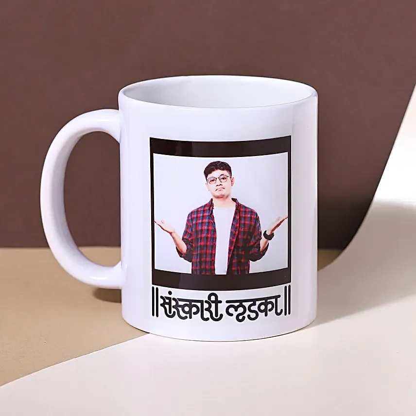 Personalised Sanskari Ladka Mug Hand Delivery