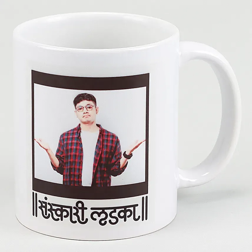 Personalised Sanskari Ladka Mug Hand Delivery