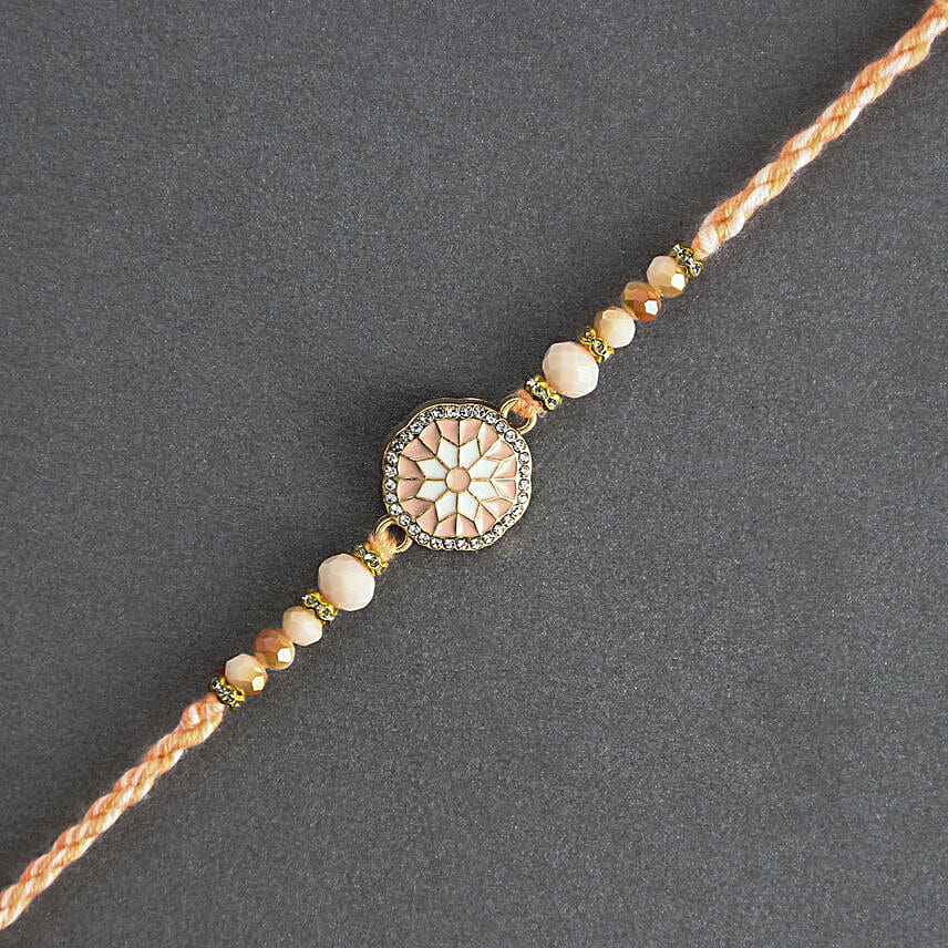 Rosy American Diamond Rakhi N Ferrero Delight