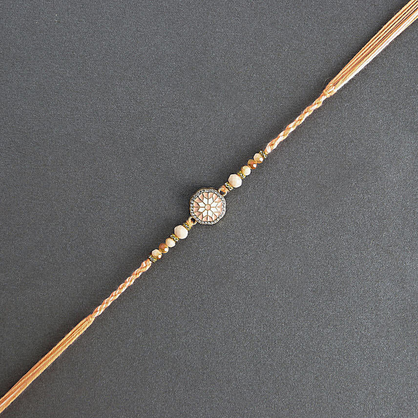 Rosy American Diamond Rakhi N Ferrero Delight