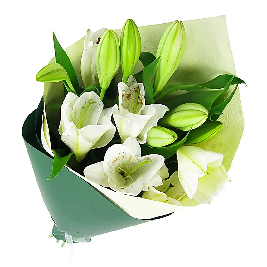 Serene Lilies Bouquet