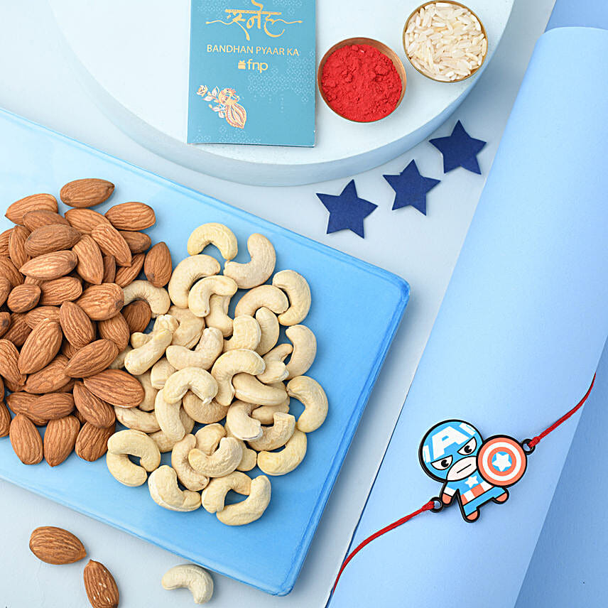 Sneh Captain America Rakhi N Healthy Nuts