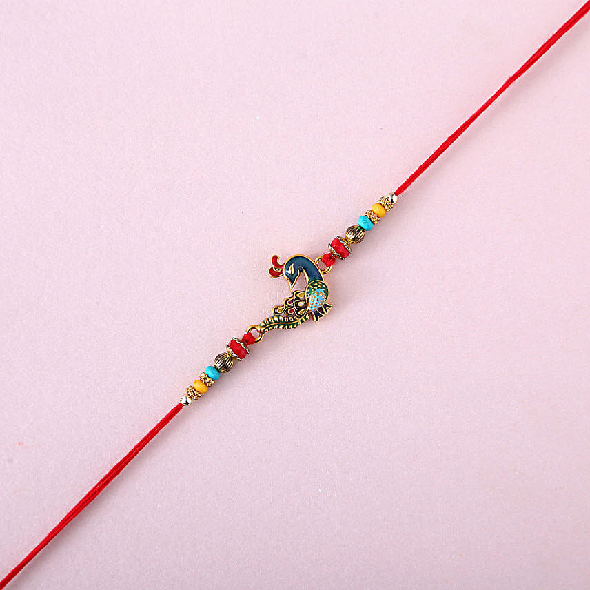 Sneh Elegant Peacock Rakhi & Ferrero Rocher