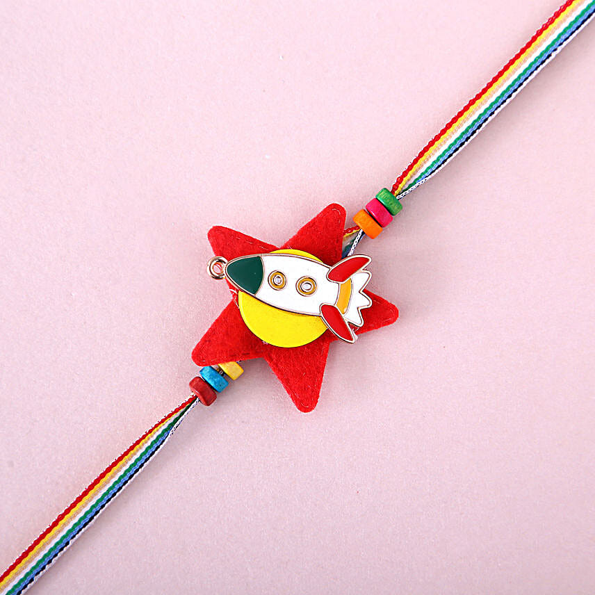 Sneh Fancy Rocket Rakhi & Lindt Bar