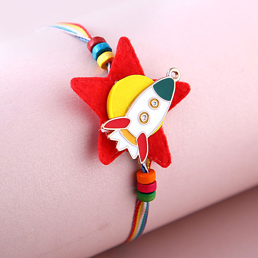Sneh Fancy Rocket Rakhi & Lindt Bar