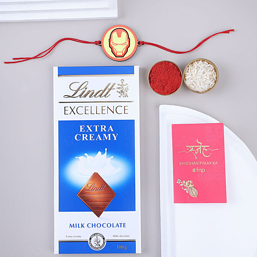 Sneh Ironman Marvel Rakhi N Lindt Excellence