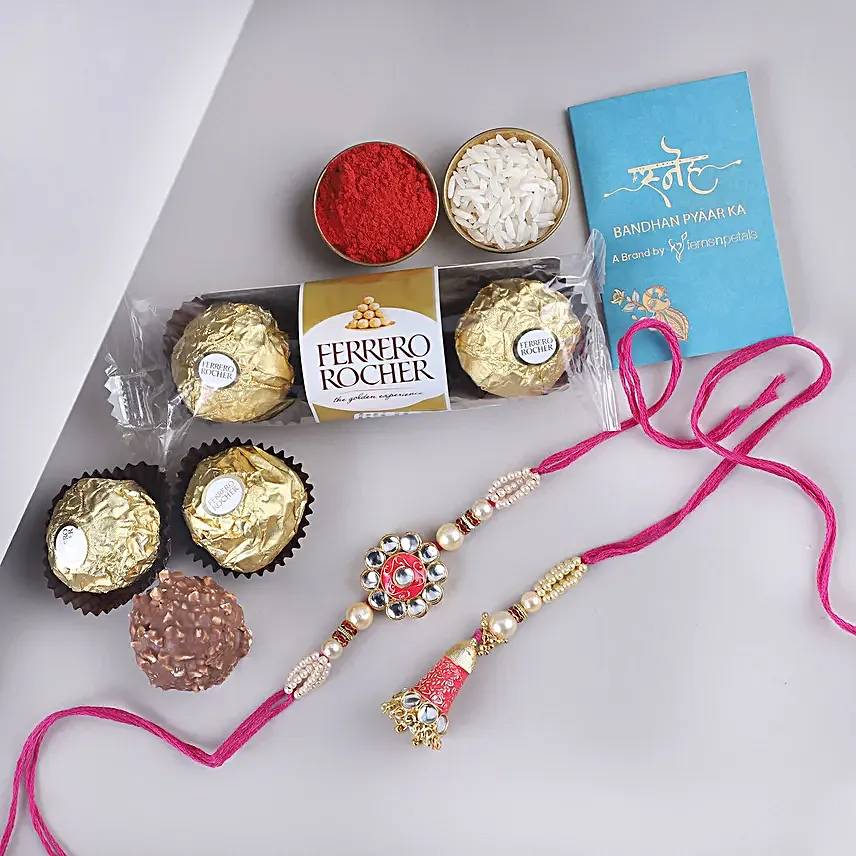 Sneh Meenakari Bhaiya Bhabhi Rakhi N Ferrero Chocolates