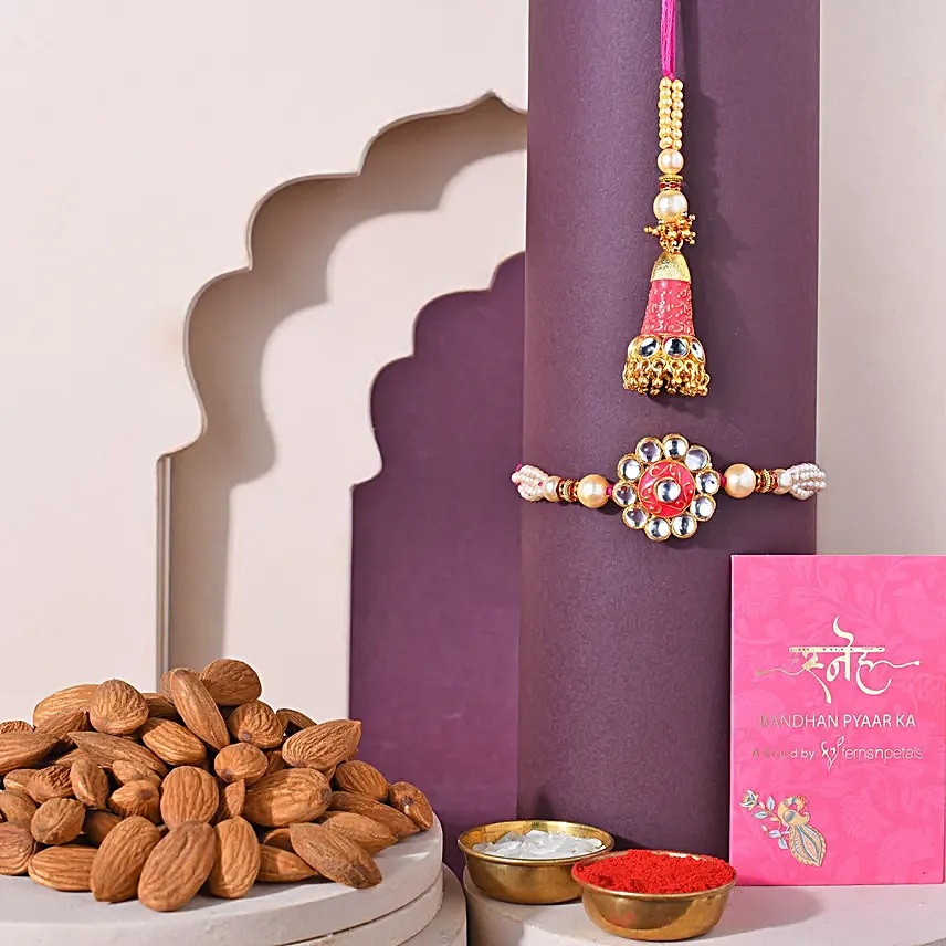 Sneh Meenakari Bhaiya Bhabhi Rakhi N Nutty Almonds
