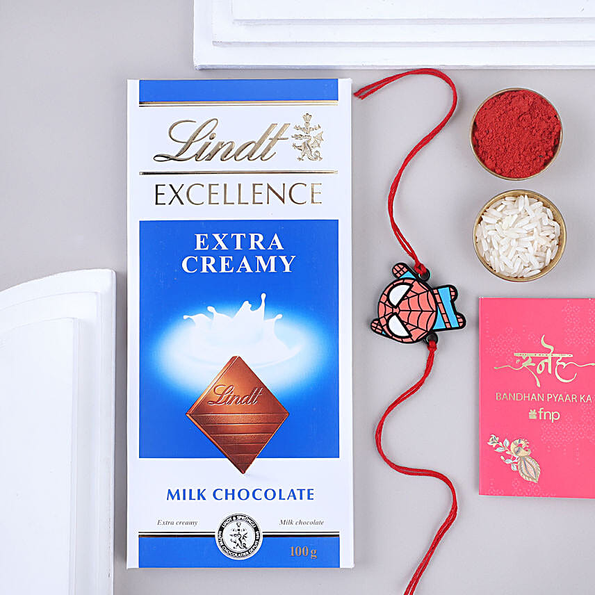 Sneh Spiderman Marvel Rakhi N Lindt Excellence