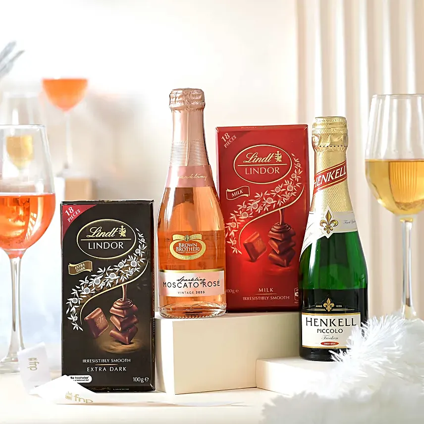 Sparkling Wine With Luxe Chocolates Combo