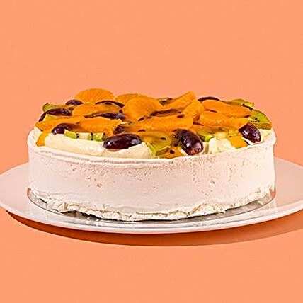 Sizzling White Fresh Fruit Cake:Karwa Chauth Gifts to Australia