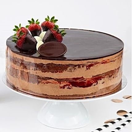 Double Chocolate Strawberry Cake