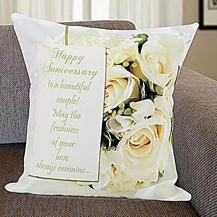 Happy Anniversary Personalized Cushion