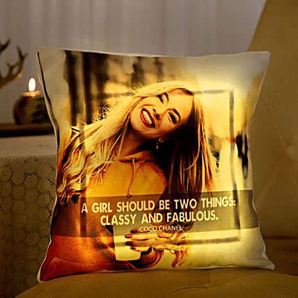 Online Women's Day LED Cushion For Her