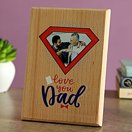 Love You Dad Personalised Wooden Plaque:Send Fathers Day Gifts to Australia
